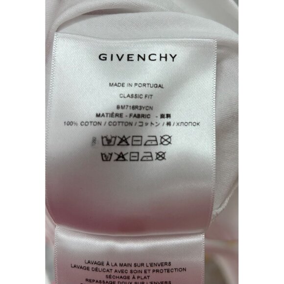 Givenchy Mens White Cotton Short Sleeve T-Shirt Mesh Underarm Detail Size Large - Picture 11 of 16
